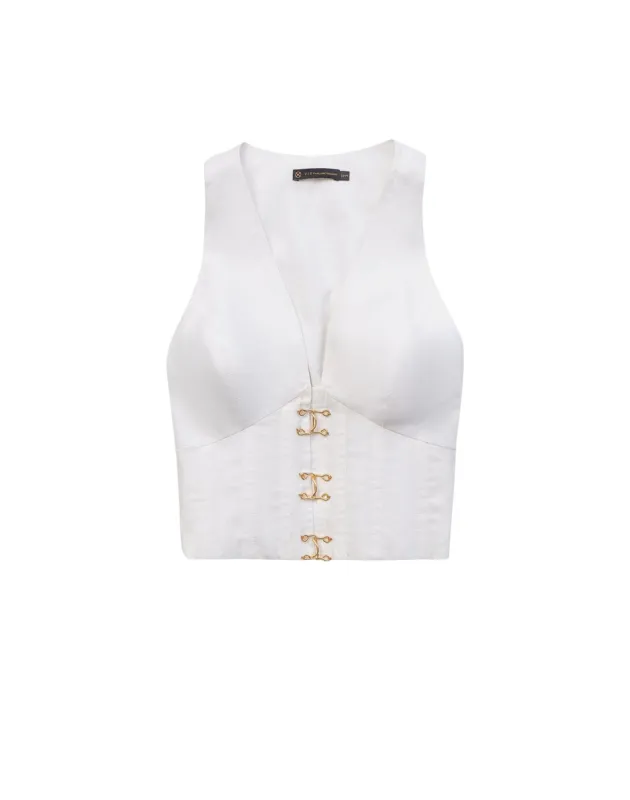 Saiori Detail Top - Off White sold by Vix