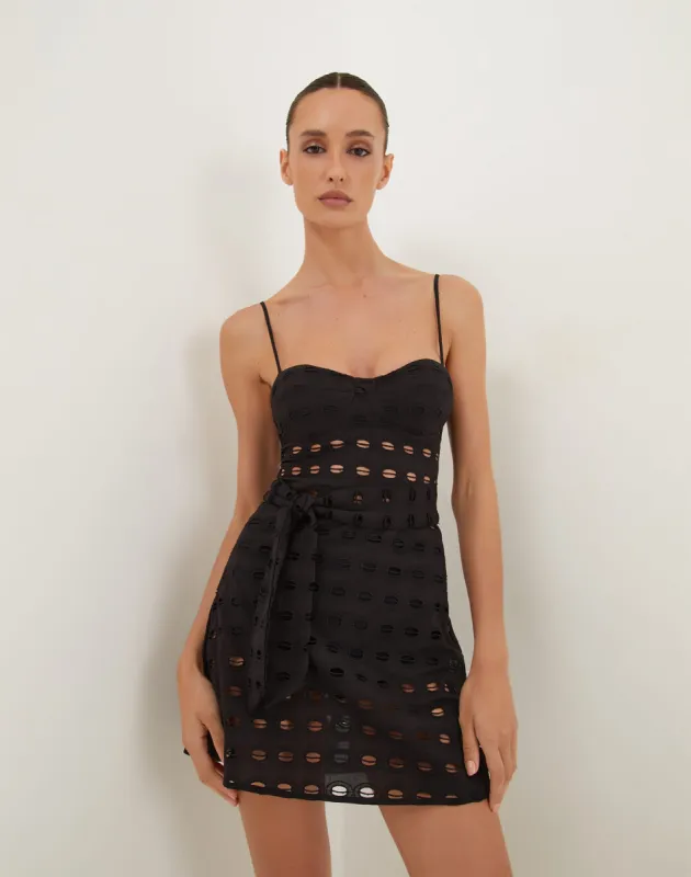 Noor Short Dress - Black sold by Vix