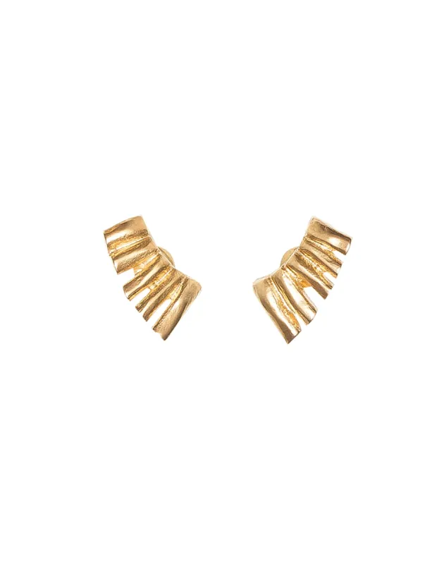 Coral Earrings - Gold sold by Vix