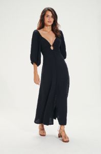 Rosa Midi Dress - Black sold by Vix