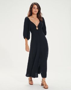 Rosa Midi Dress - Black sold by Vix