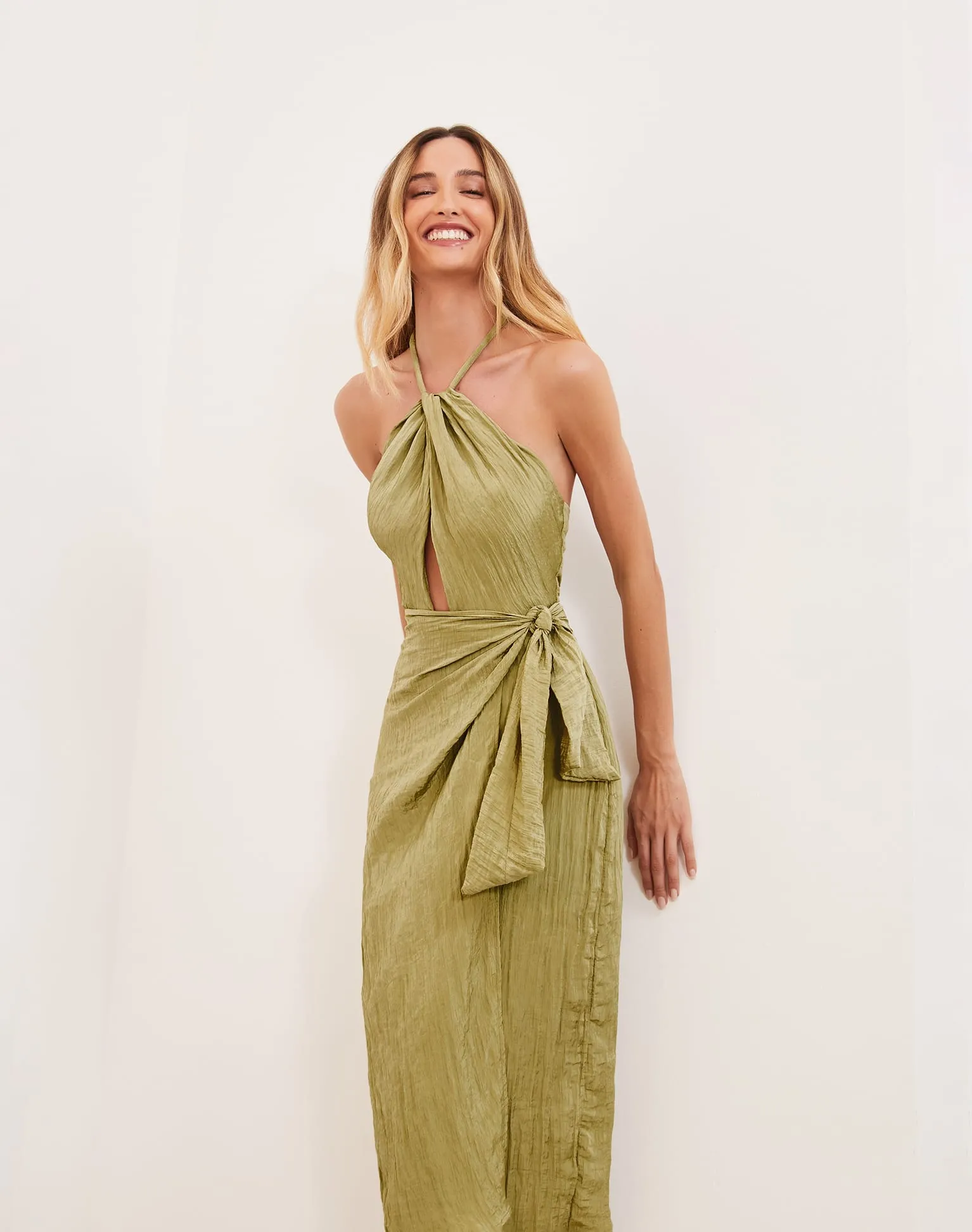 Chelsea Midi Dress (exchange only) - Olivine sold by Vix product image thumbnail 3
