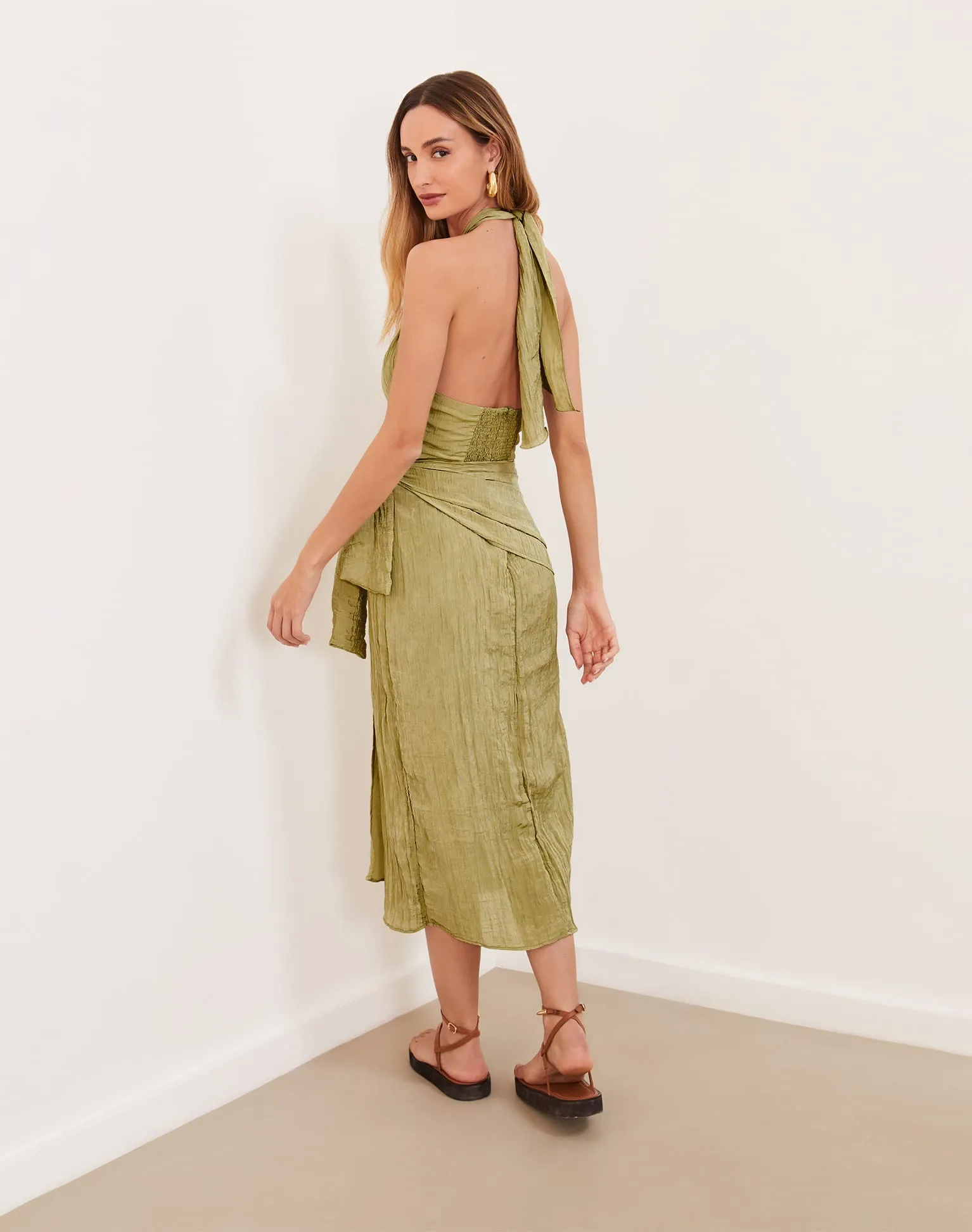 Chelsea Midi Dress (exchange only) - Olivine sold by Vix product image thumbnail 2