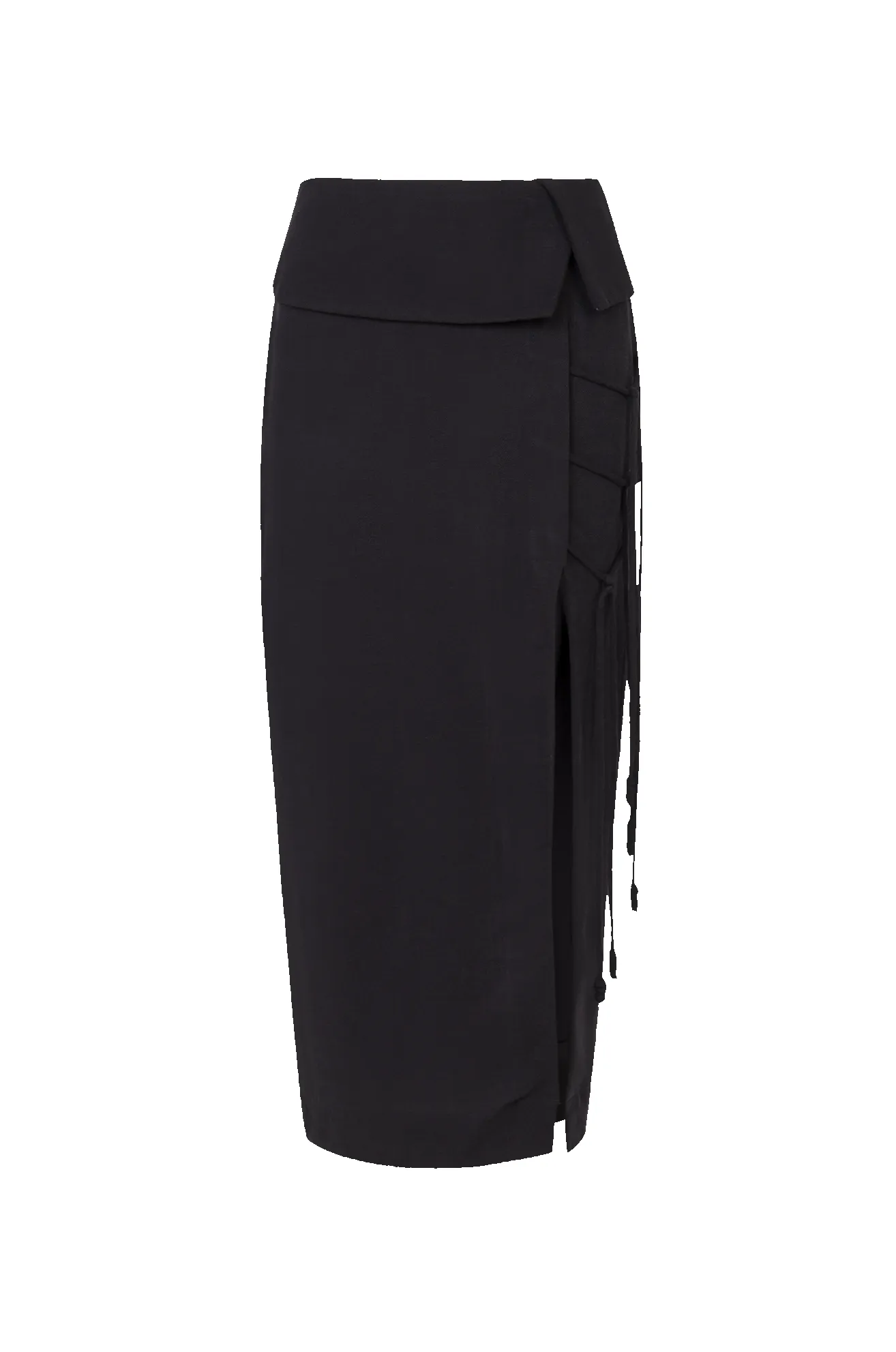 Black Midi Skirt sold by Vix