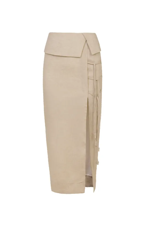 Natural Midi Skirt made by Vix