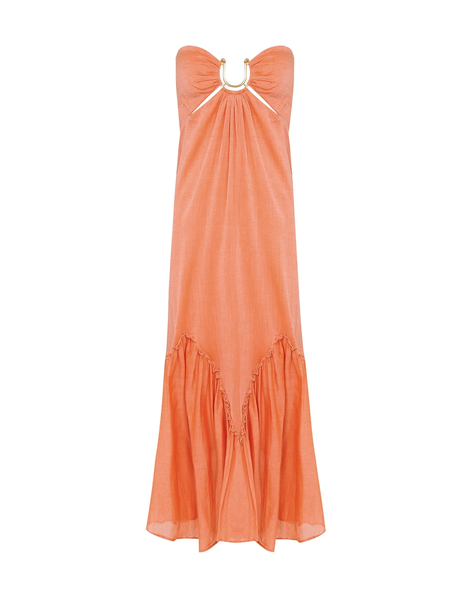 Harper Detail Long Dress (exchange only) - Grapefruit sold by Vix product image thumbnail 4