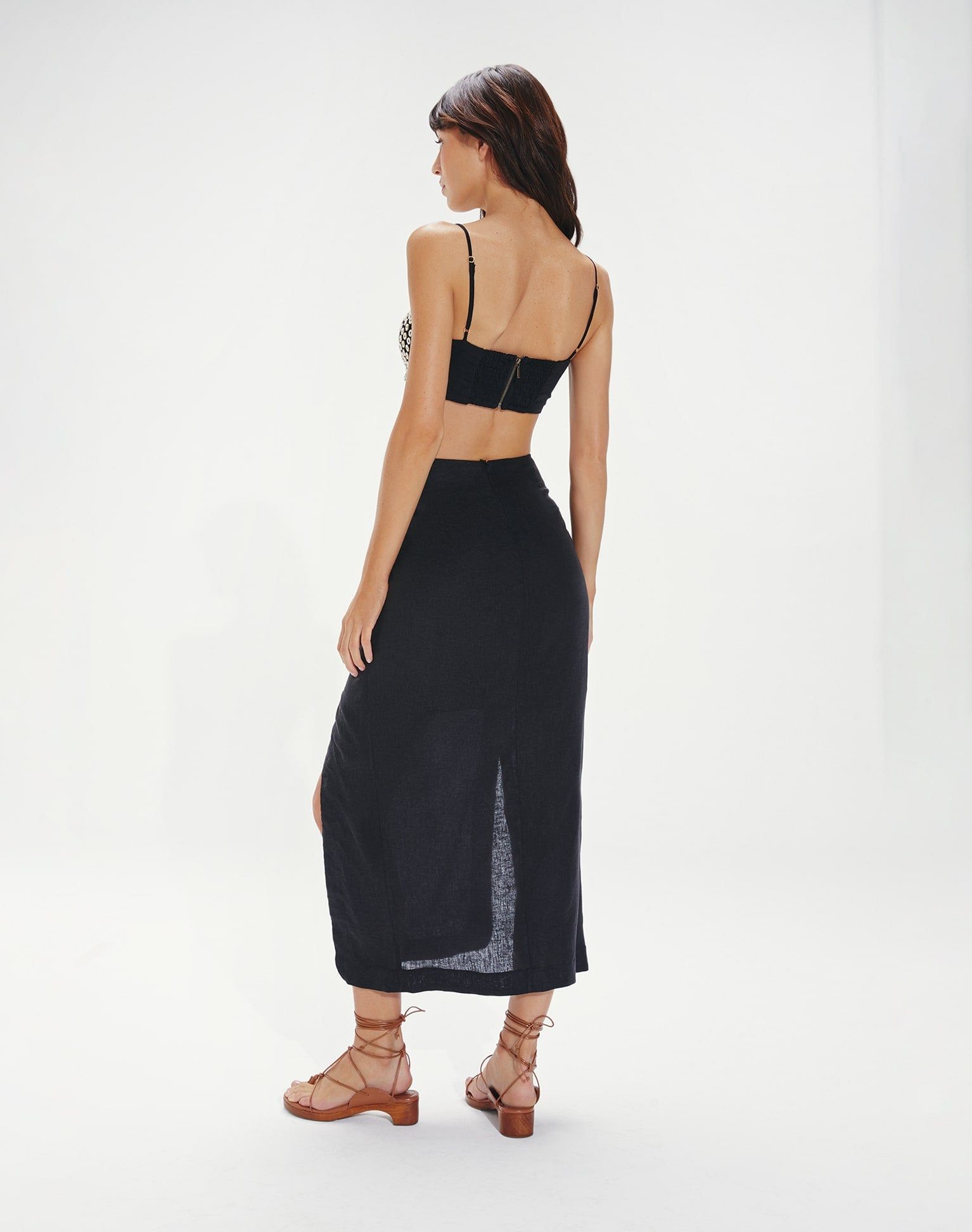 Lana Detail Midi Skirt (exchange only) - Black sold by Vix product image thumbnail 3