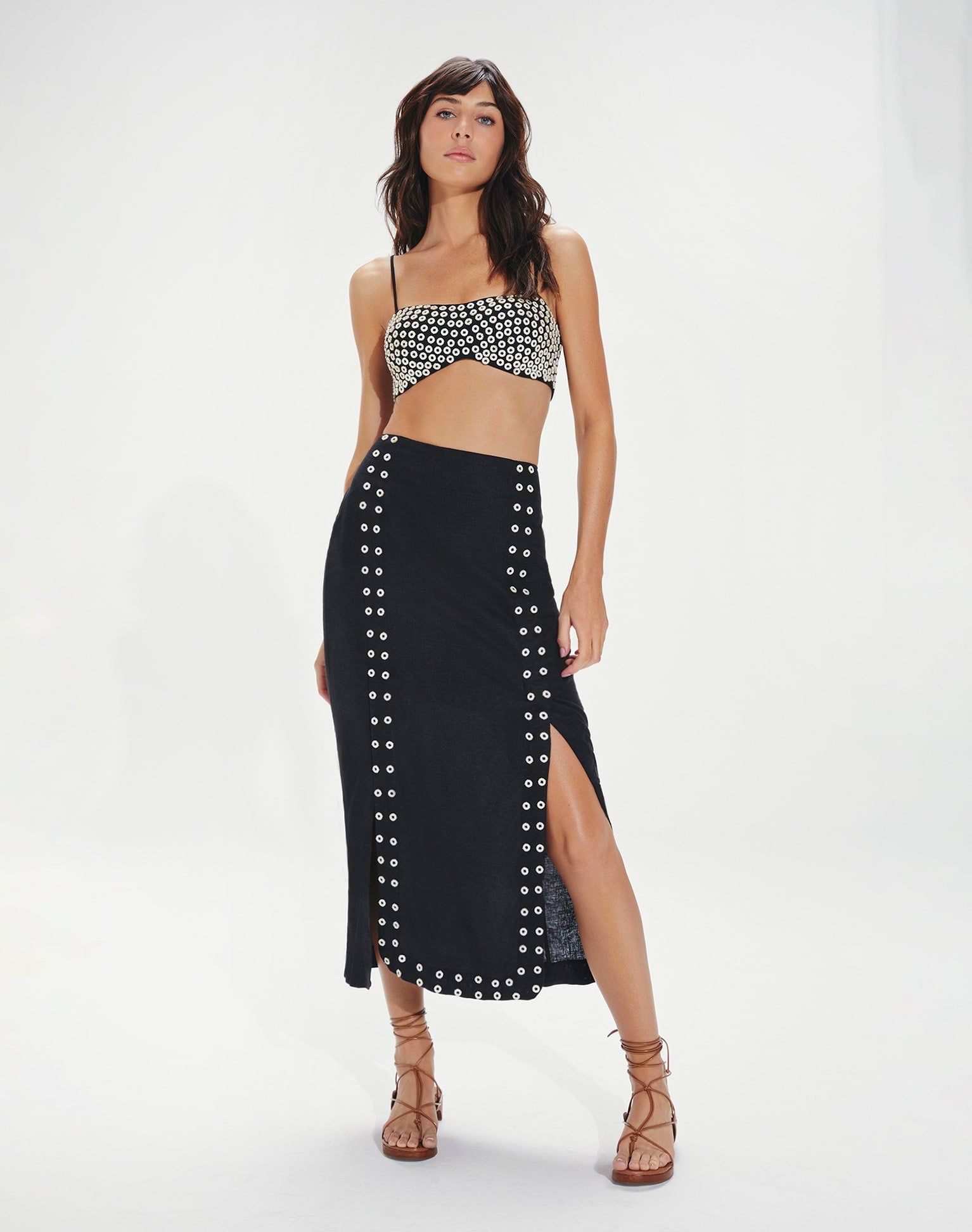 Lana Detail Midi Skirt (exchange only) - Black sold by Vix product image thumbnail 2