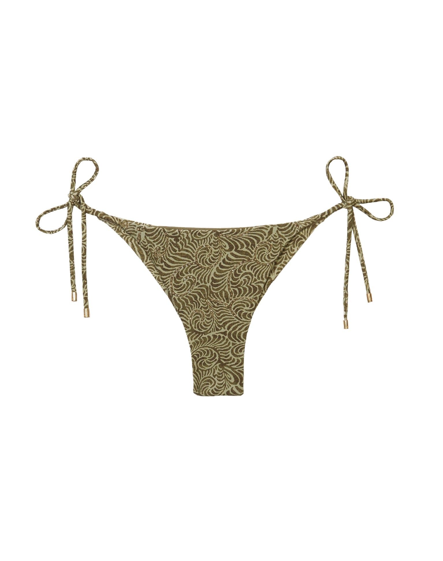 Embroidery Tie Side Bottom (final sale) - Ortiz Green sold by Vix