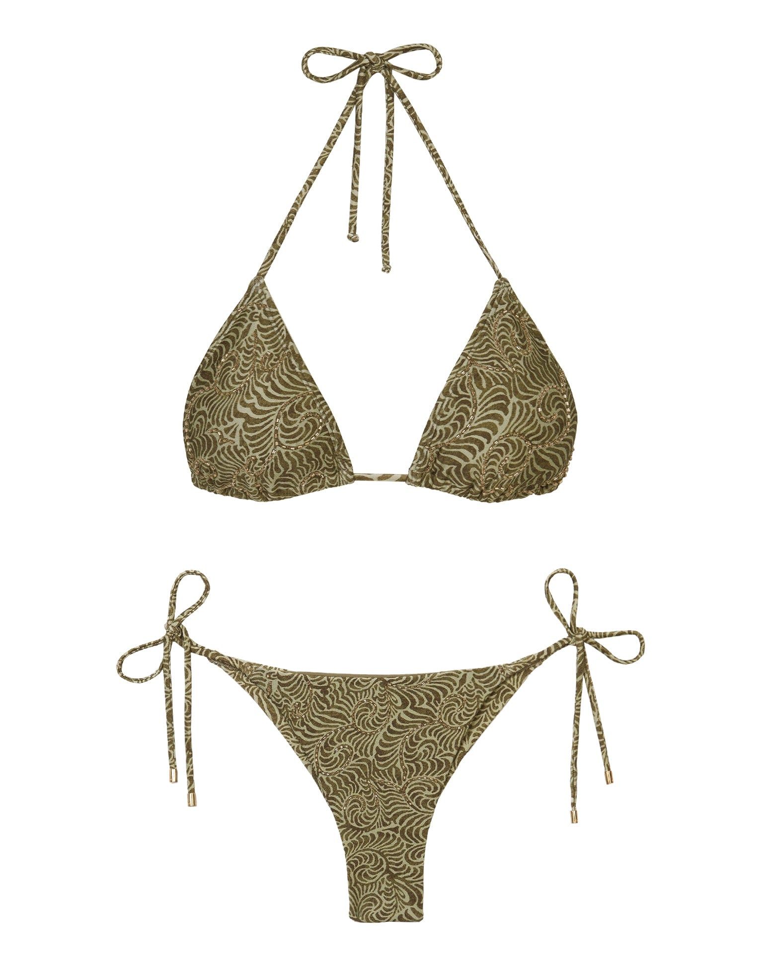 Embroidery Tie Side Bottom (final sale) - Ortiz Green sold by Vix product image thumbnail 6