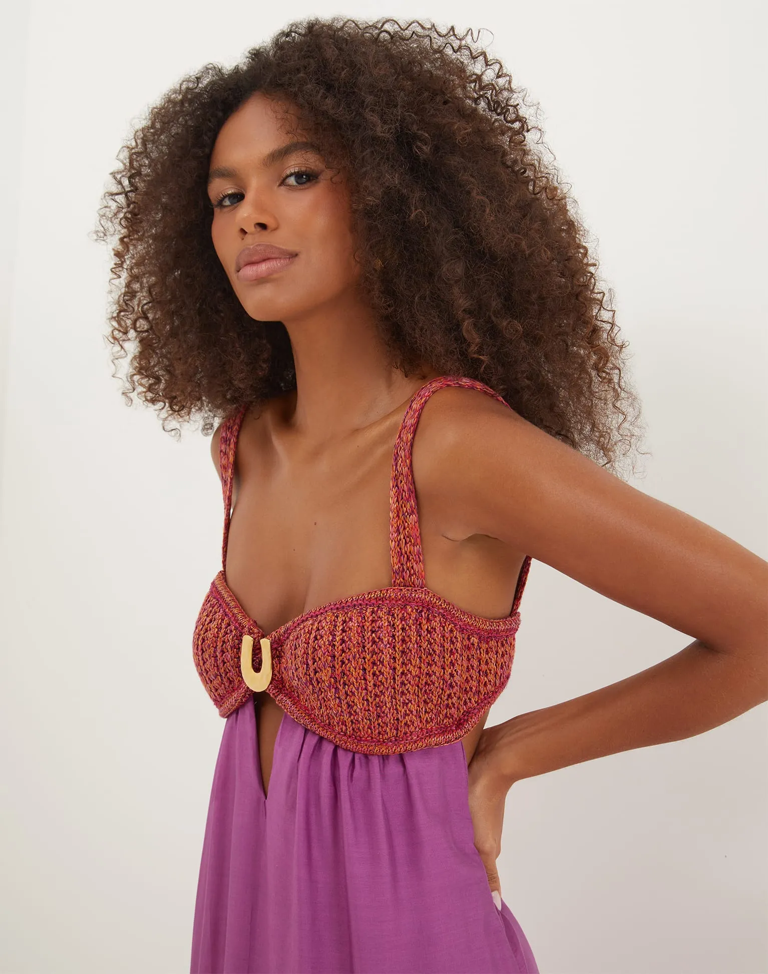 Aria Long Dress - Berry Burst sold by Vix product image thumbnail 3