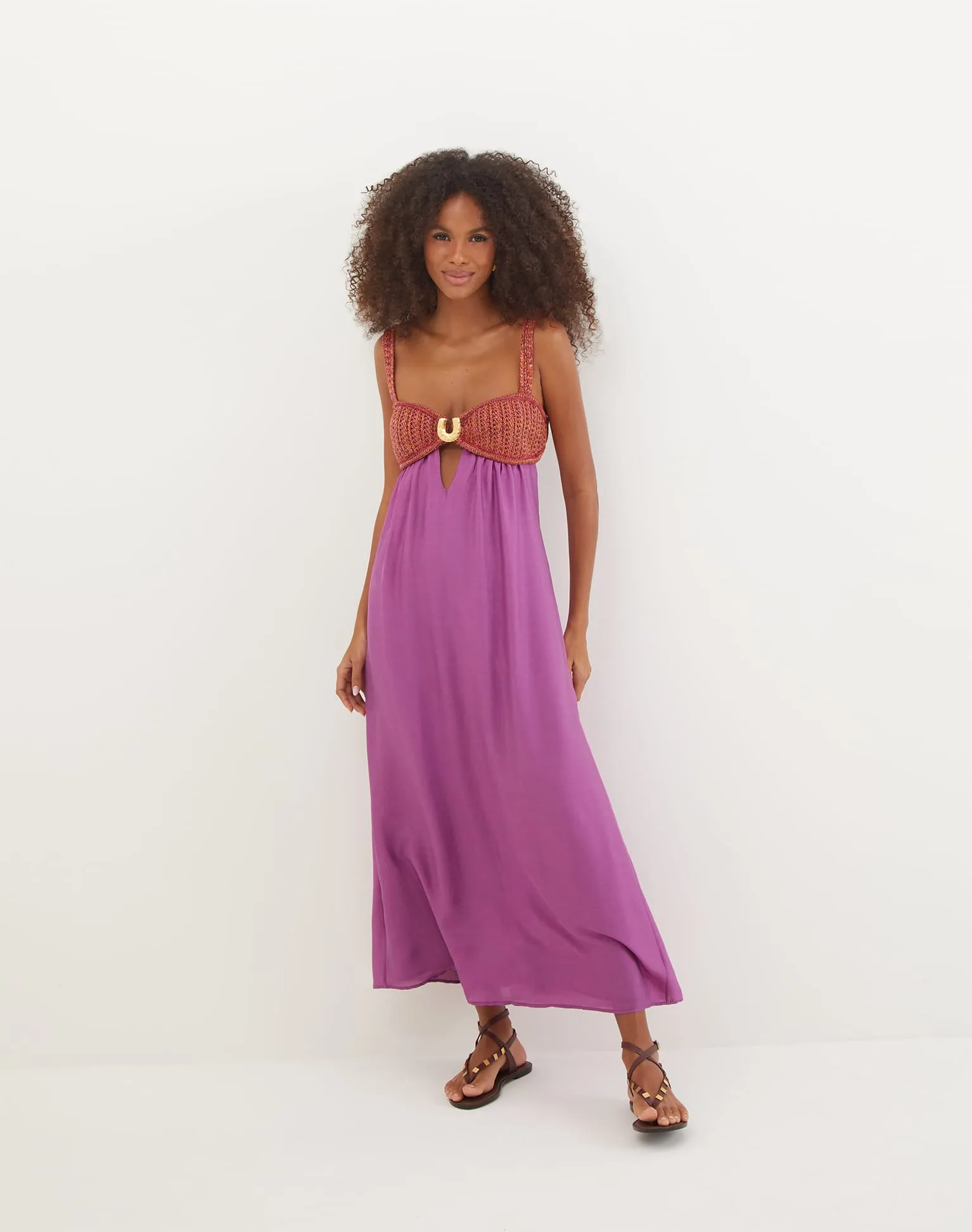 Aria Long Dress - Berry Burst sold by Vix