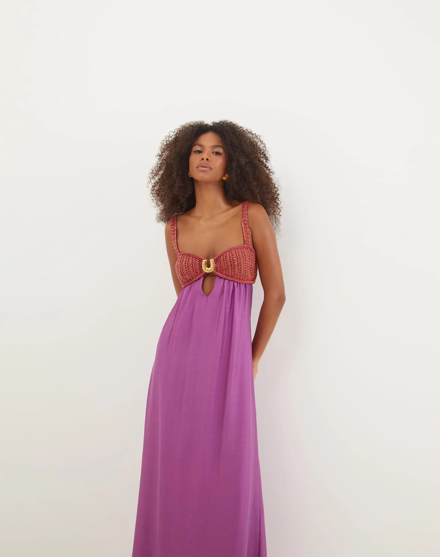 Aria Long Dress - Berry Burst sold by Vix product image thumbnail 5