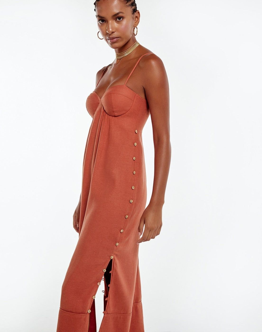 Iris Long Dress (final sale) - Ginger sold by Vix product image thumbnail 3