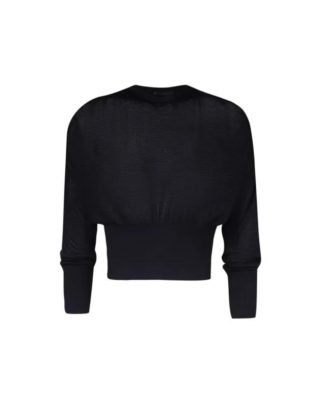 Knit Eliza Blouse - Black sold by Vix