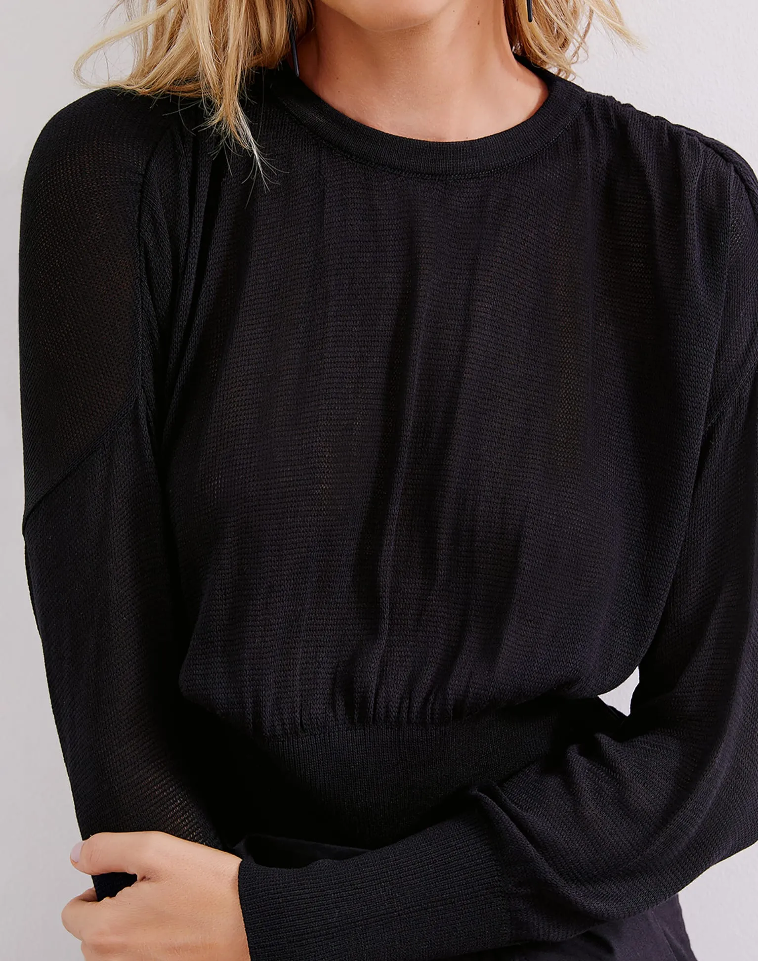 Knit Eliza Blouse - Black sold by Vix product image thumbnail 4