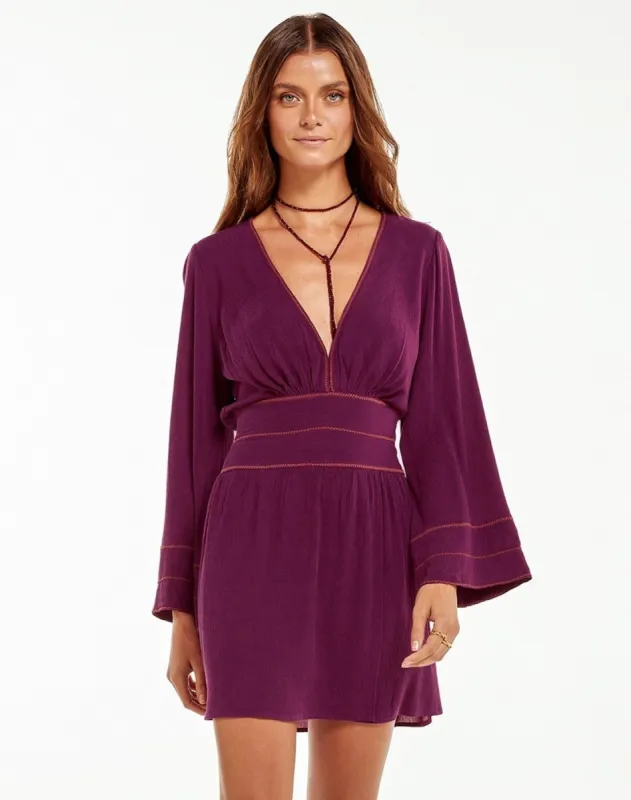 Lara Mini Dress (final sale) - Plum sold by Vix