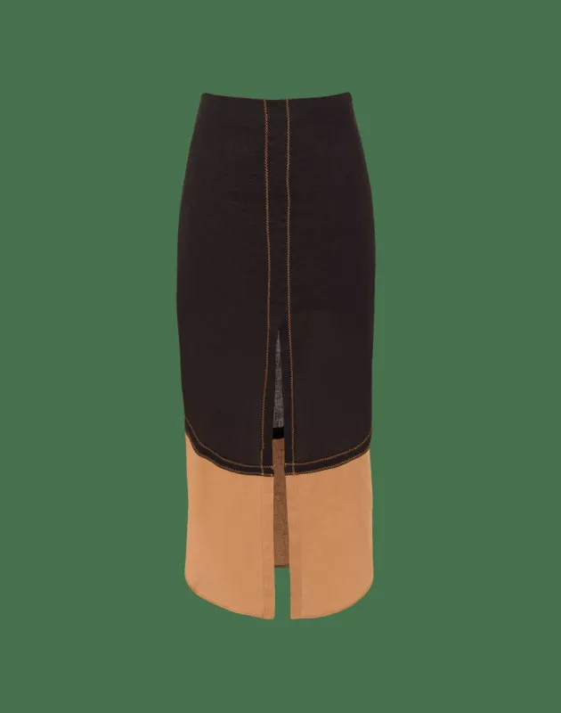 Vicky Long Skirt - Black sold by Vix