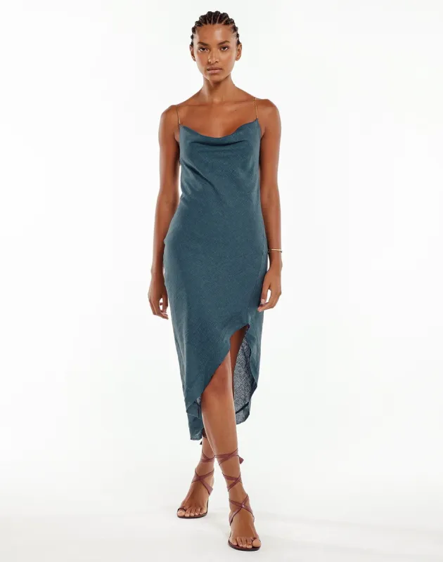 Surya Detail Long Dress - Blue Grey sold by Vix