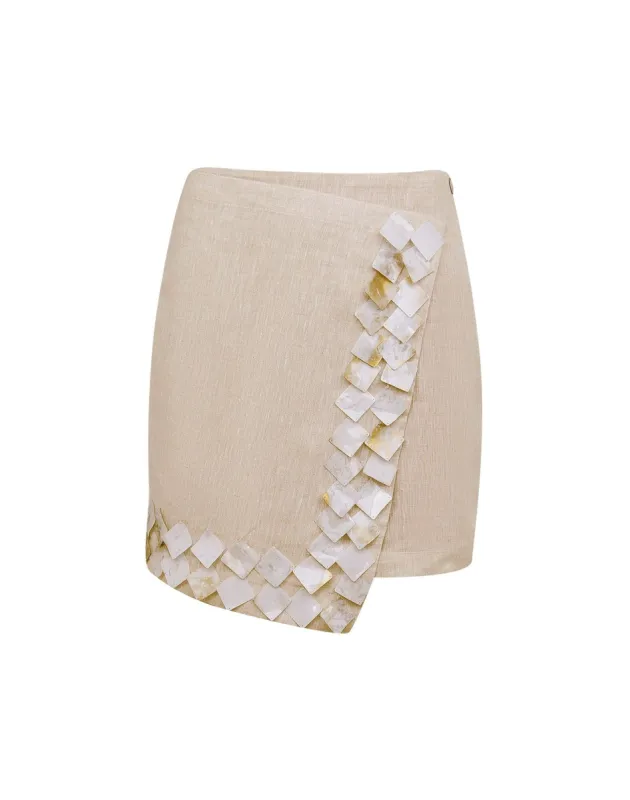Meire Mini Skirt - Natural made by Vix