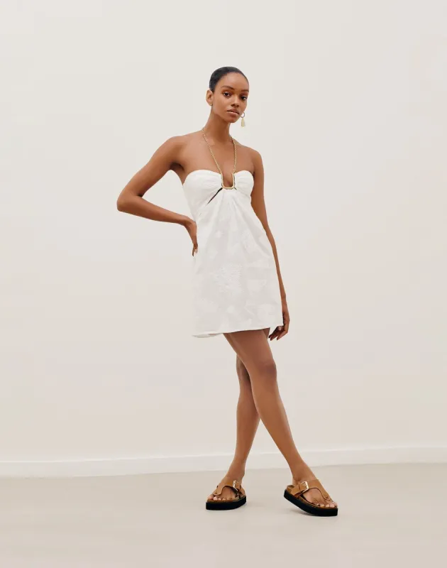 Maureen Detail Short Dress - Off White sold by Vix