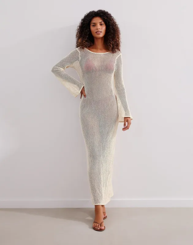 Avery Long Cover Up - Off White sold by Vix