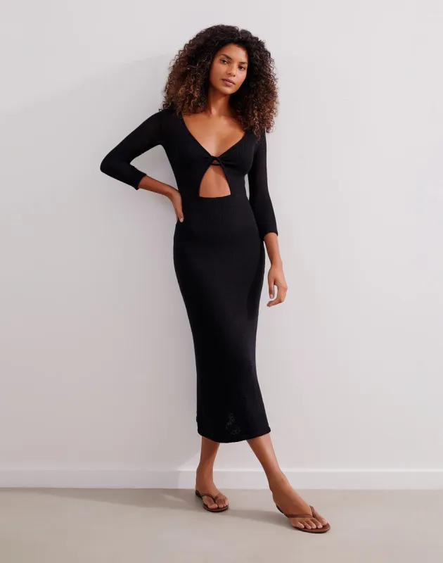 Anna Midi Cover Up (exchange only) - Black sold by Vix