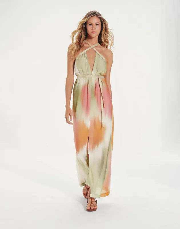 Audrey Detail Long Dress (exchange only) - Duala sold by Vix