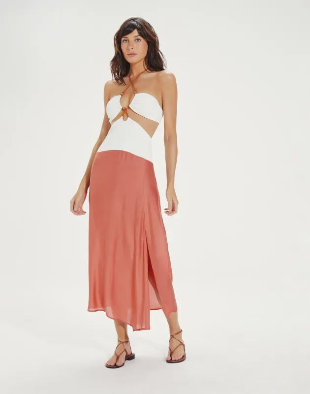Gi Detail Midi Dress (exchange only) - Off White sold by Vix