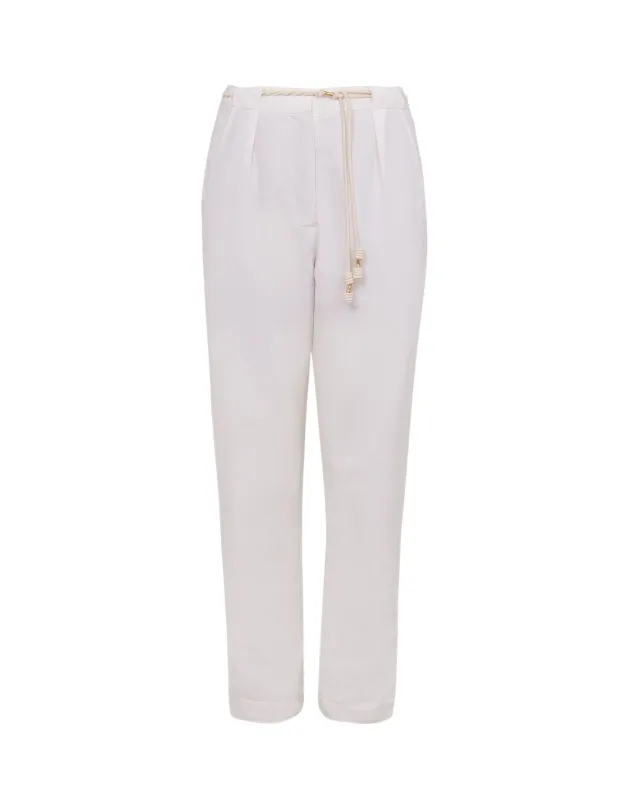 Lucca Detail Pants (exchange only) - Off White made by Vix