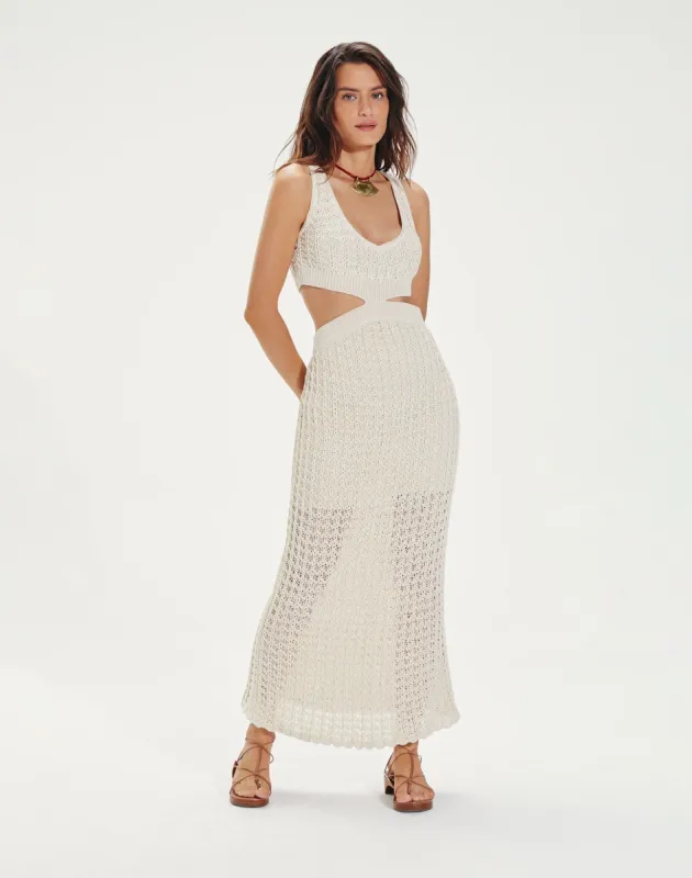 Noa Long Dress - Off White made by Vix