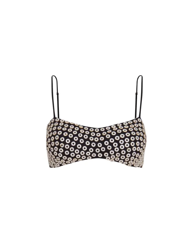 Gwen Detail Short Top - Black sold by Vix