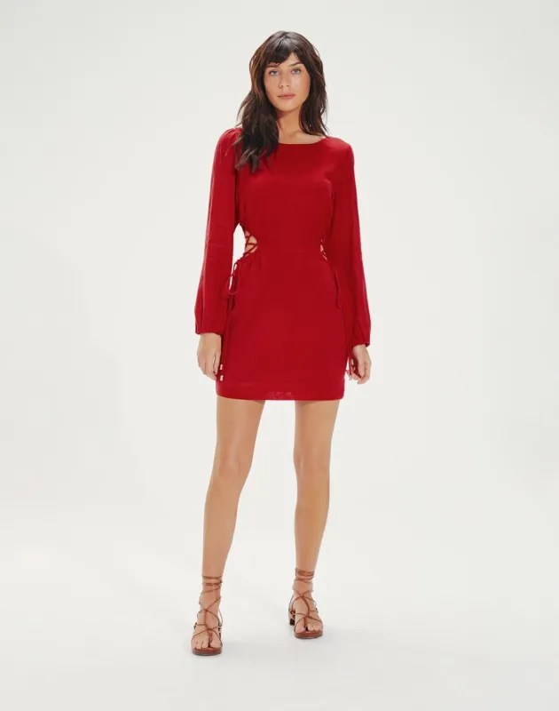 Carina Detail Short Dress (exchange only) - Red Pepper sold by Vix