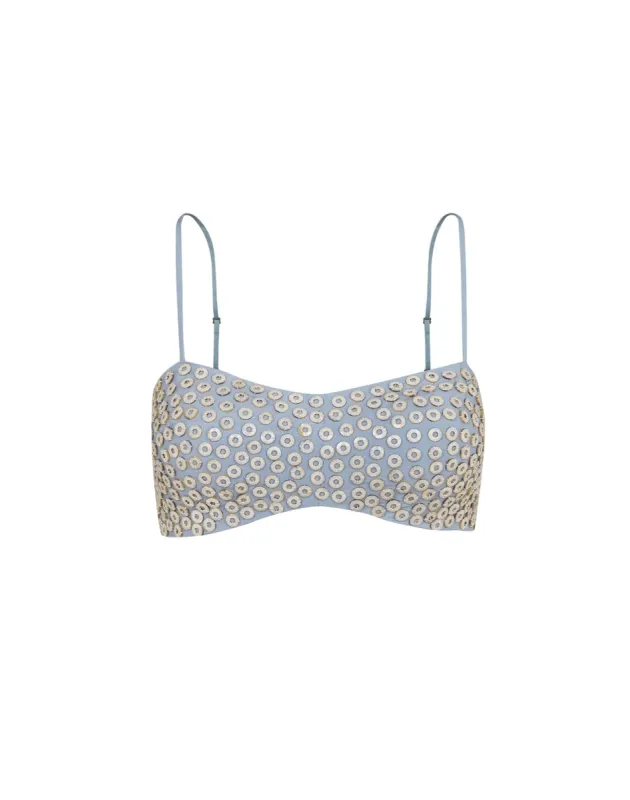 Gwen Detail Short Top (exchange only) - Blue Jeans sold by Vix