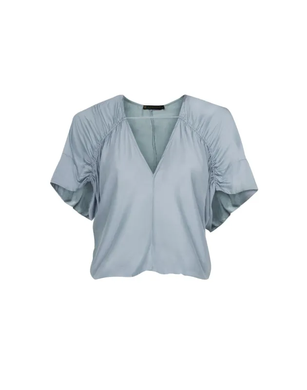 Ciara Detail Blouse (exchange only) - Blue Jeans sold by Vix