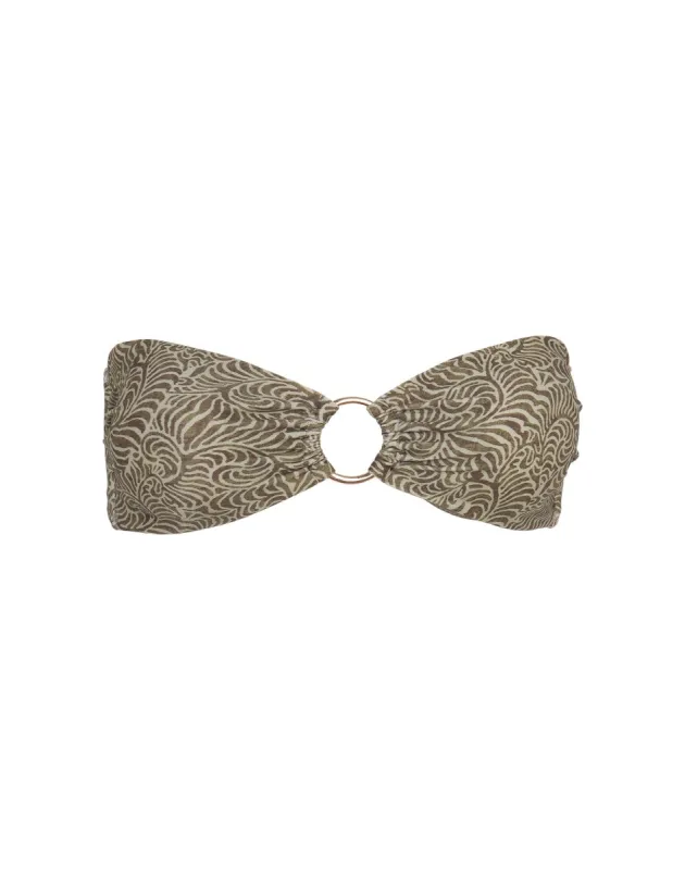 Greta Ring Bandeau Top (final sale) - Ortiz Green sold by Vix
