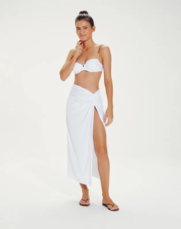 Karen Midi Skirt (Final Sale) - Off White sold by Vix