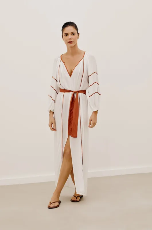Venus Long Caftan - White sold by Vix