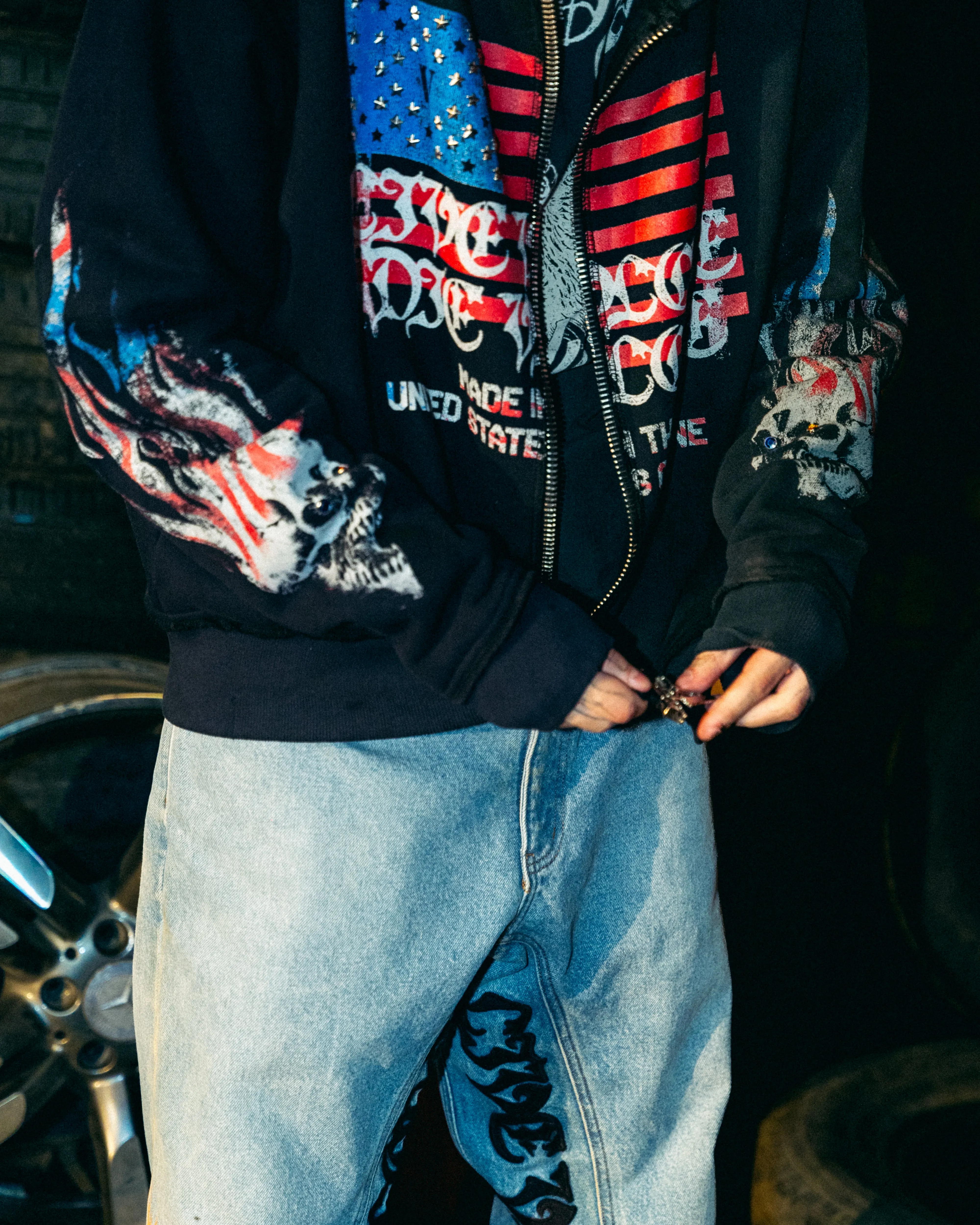 VLONE FLAG Zip Up Hoodie | Parallel