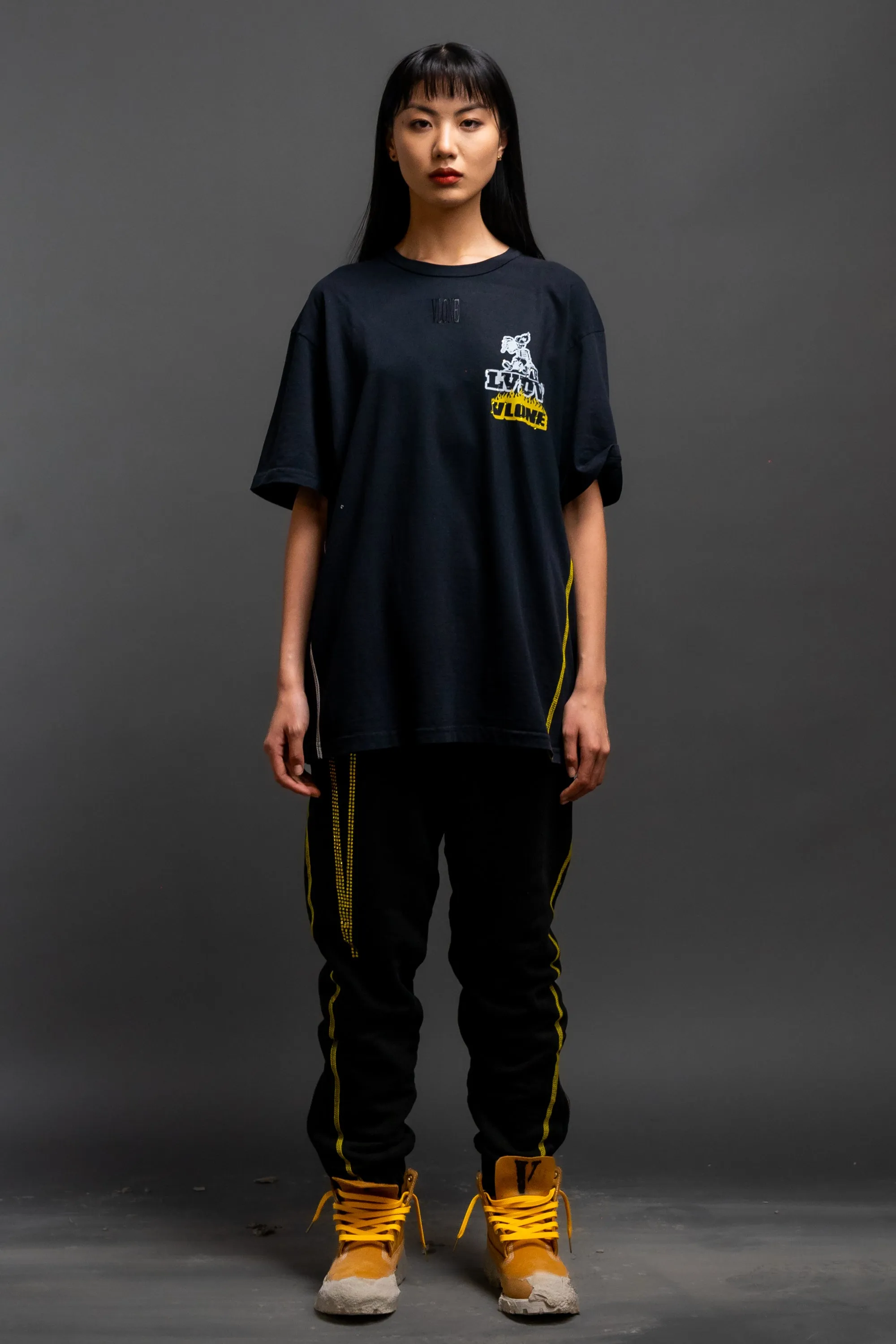 Policy S/S T-Shirt In Rhinestone sold by VLONE