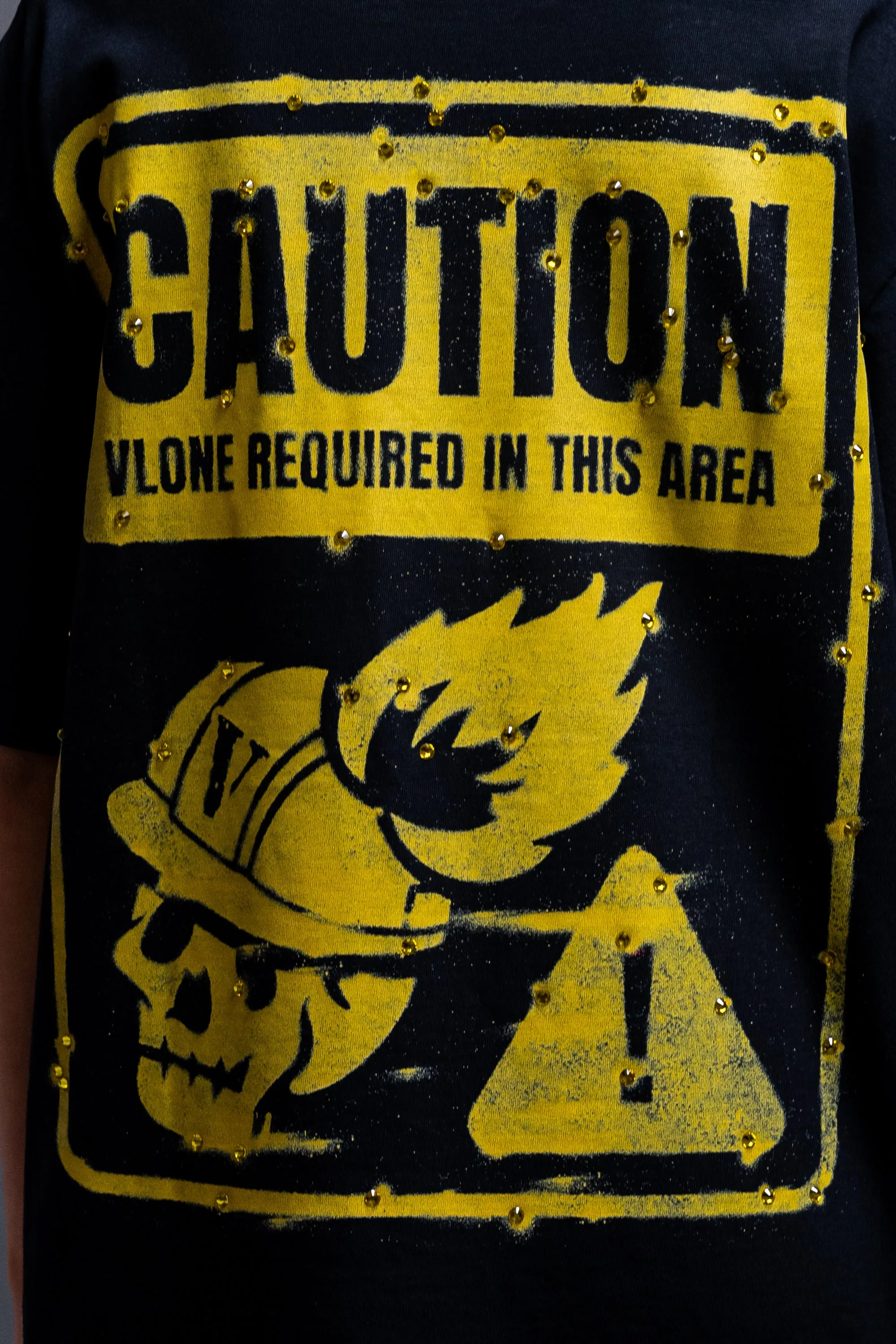 Policy S/S T-Shirt In Rhinestone sold by VLONE product image thumbnail 3