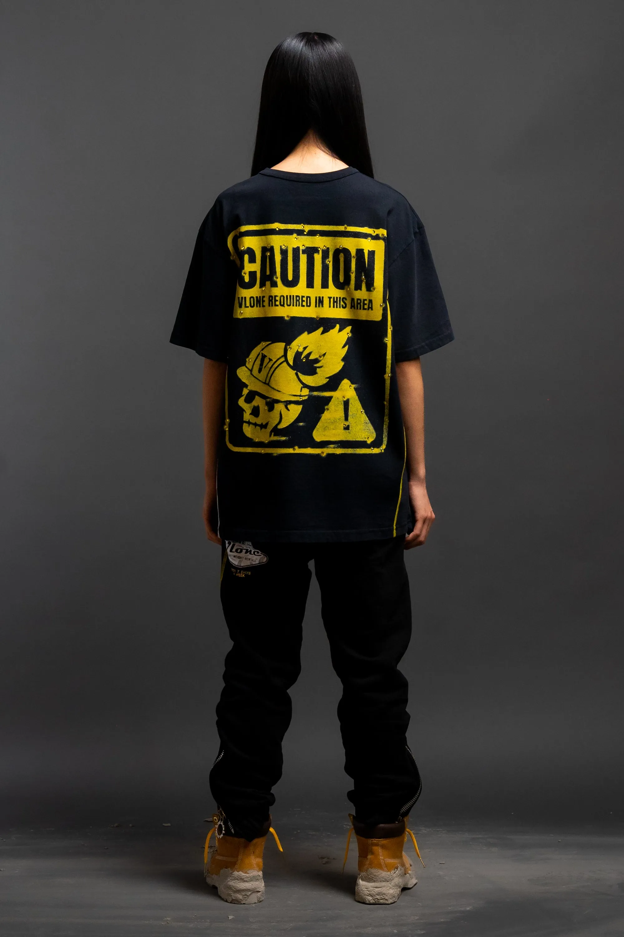 Policy S/S T-Shirt In Rhinestone sold by VLONE product image thumbnail 2