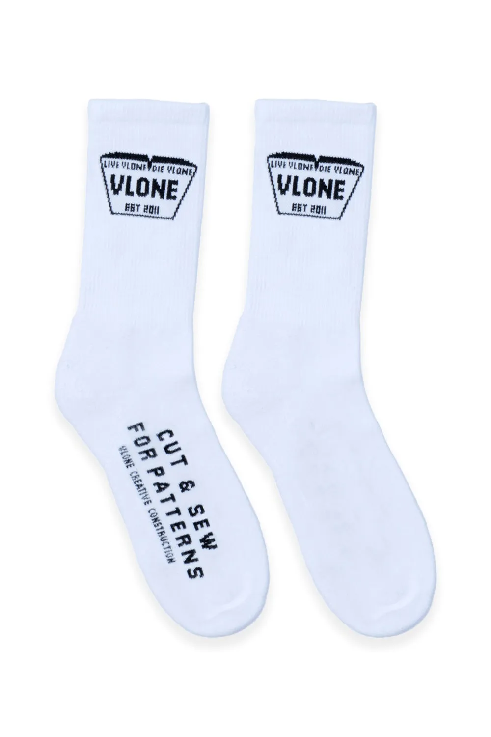 LVDV Creative Socks - White (2-pack) sold by VLONE