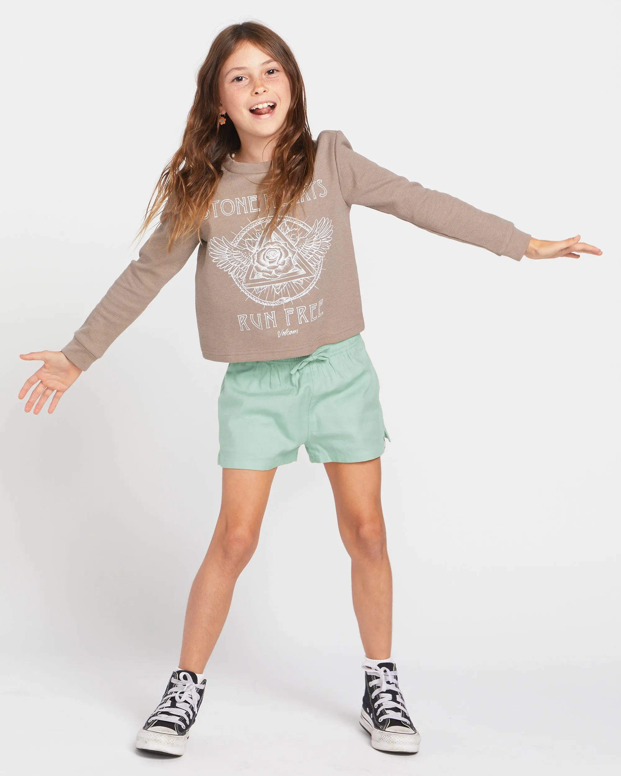 Big Girls Thermality Long Sleeve Shirt - Moondust sold by Volcom product image thumbnail 5