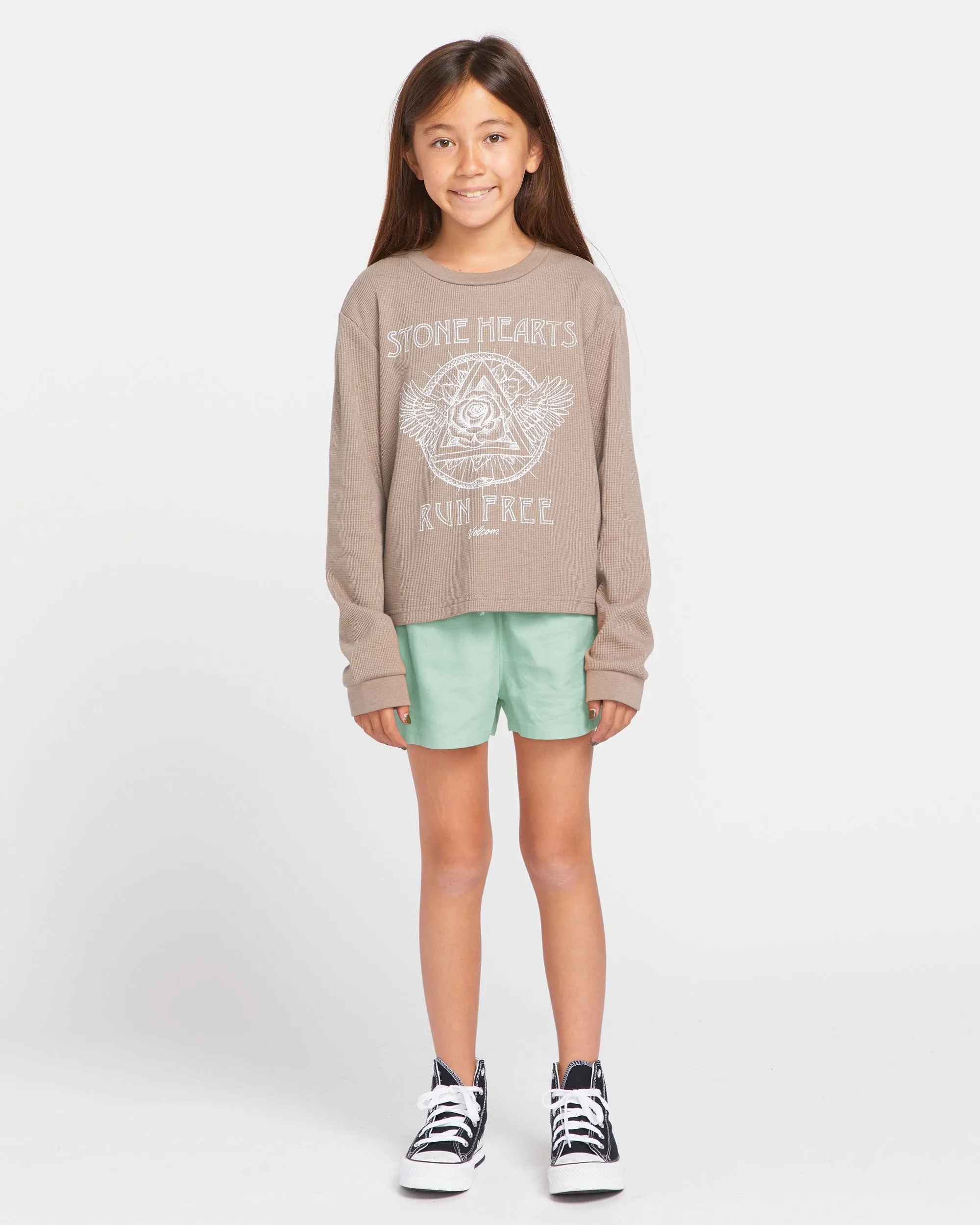 Big Girls Thermality Long Sleeve Shirt - Moondust sold by Volcom product image thumbnail 3
