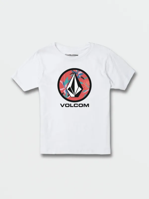 Little Boys Crisp Stone Short Sleeve Tee - White sold by Volcom