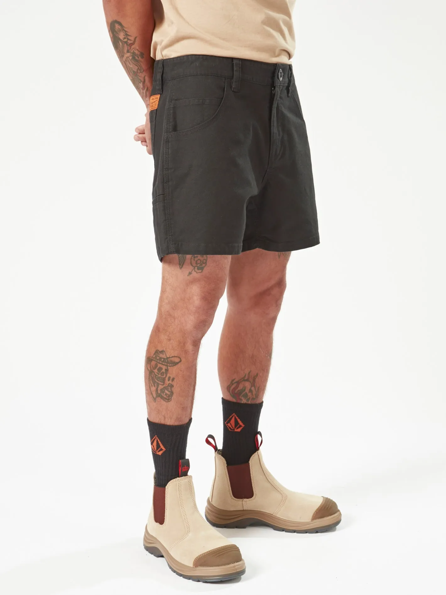 Volcom Workwear Bevel Work Shorts - Black sold by Volcom product image thumbnail 4