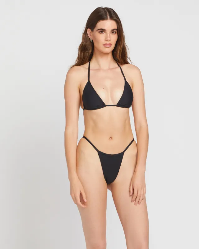 Simply Seamless Tri Bikini Top - Black sold by Volcom