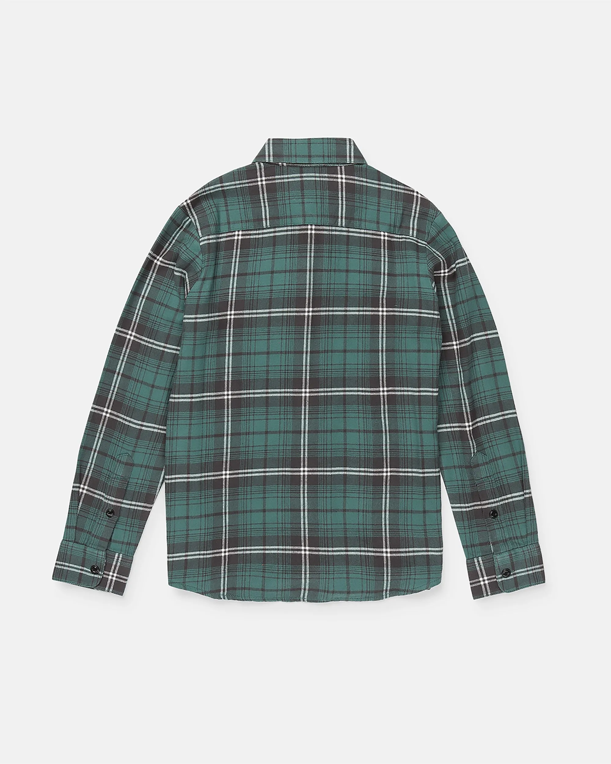 Big Boys Caden Plaid Long Sleeve Shirt - Green sold by Volcom product image thumbnail 2