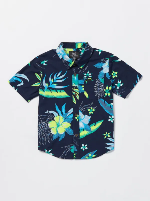 Little Boys Mistere Short Sleeve Shirt - Navy sold by Volcom